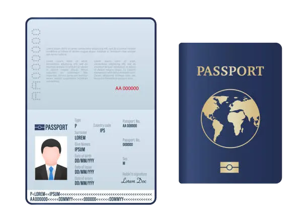 U.S. passport book and passport card